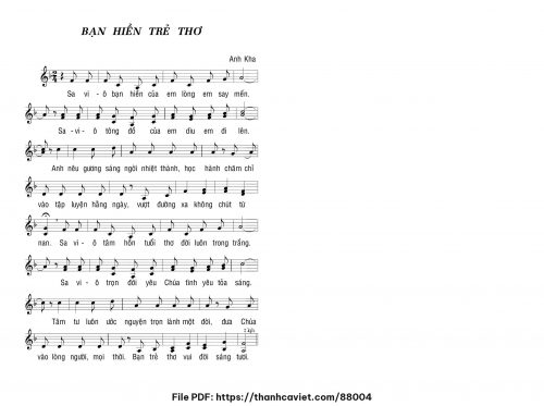 Bạn hiền trẻ thơ - Lm. Anh Kha - trang 1