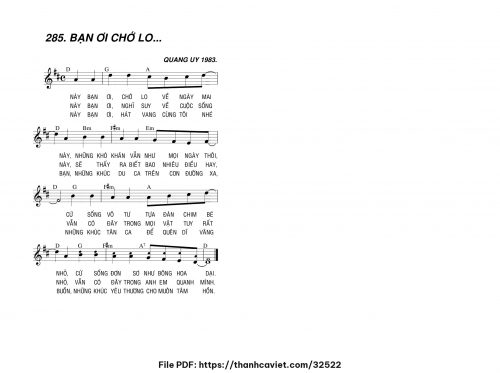 Bạn ơi chớ lo - Lm. Quang Uy - trang 1