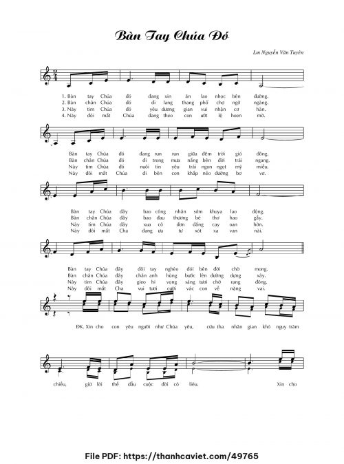 Bàn tay Chúa đó - Lm. Nguyễn Văn Tuyên - trang 1