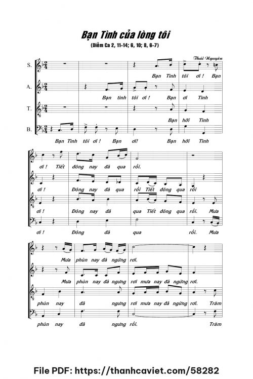 Bạn tình của lòng tôi - Lm. Thái Nguyên - trang 1