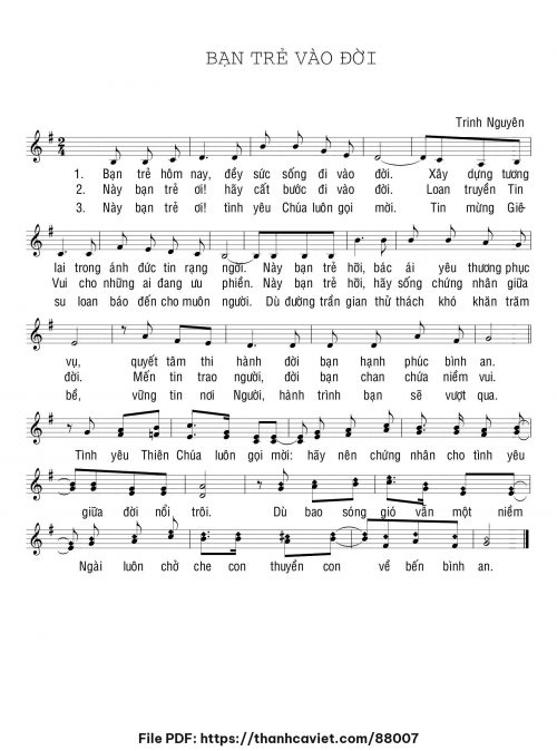 Bạn trẻ vào đời - Sr. Trinh Nguyên - trang 1