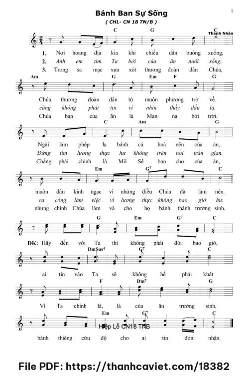 Bánh ban sự sống - Thanh Nhàn - trang 1