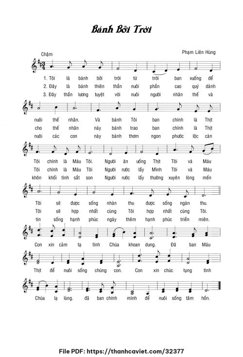 Bánh bởi trời - Lm. Phạm Liên Hùng - trang 1