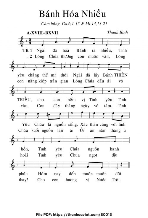Bánh hóa nhiều - Lm. Thanh Bình - trang 1