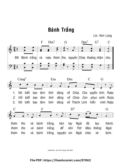 Bánh trắng - Lm. Kim Long - trang 1