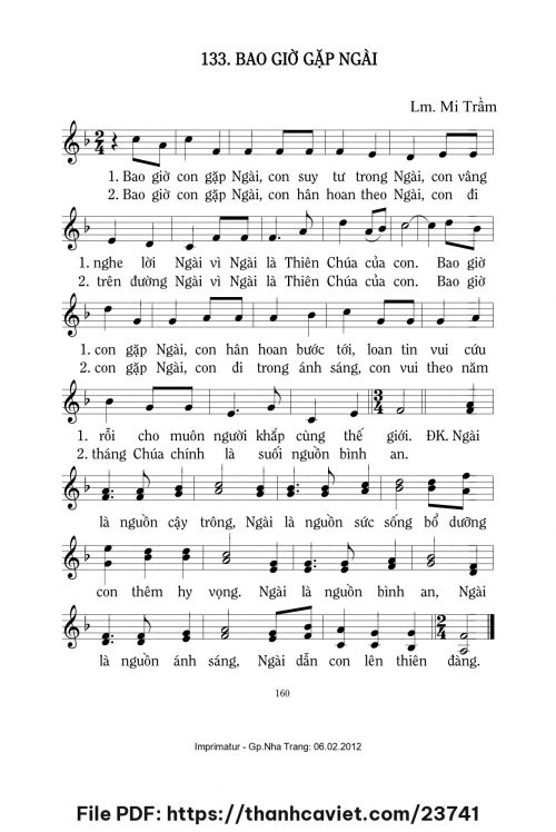 Bao giờ gặp Ngài - Lm. Mi Trầm - trang 1