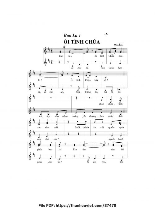 Bao la ôi tình Chúa - Hải Ánh - trang 1