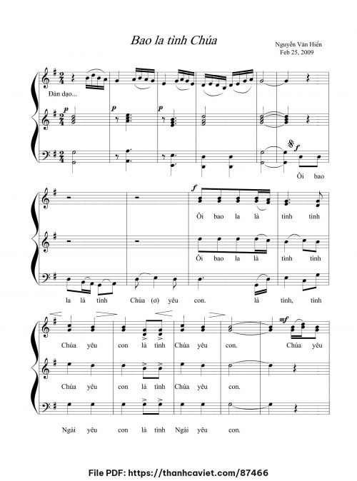 Bao la tình Chúa - Nguyễn Văn Hiển - trang 1