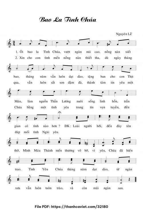 Bao la tình Chúa - Lm. Nguyên Lễ - trang 1