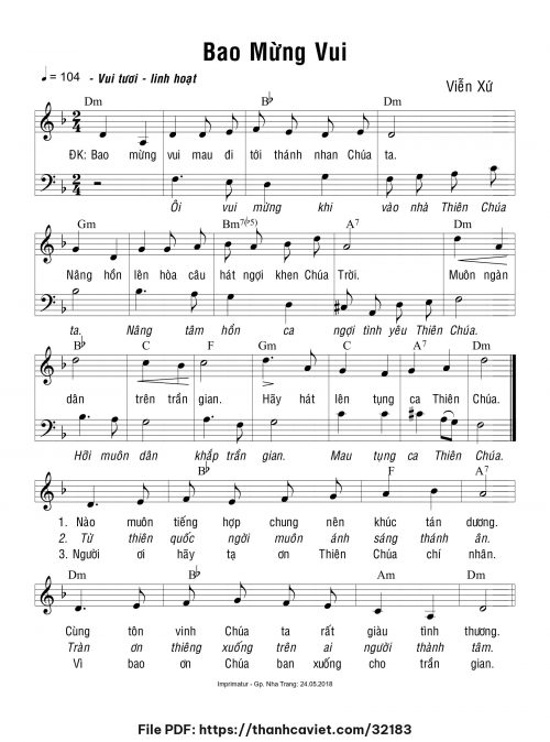 Bao mừng vui - Viễn Xứ - trang 1