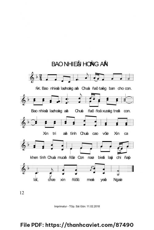 Bao nhiêu hồng ân - Lm. Nguyễn Duy - trang 1
