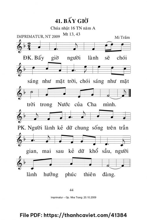 Bấy giờ [CN16 TNA] – - Lm. Mi Trầm - trang 1