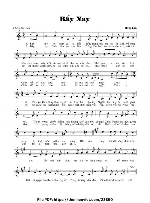 Bấy nay - Hùng Lân - trang 1