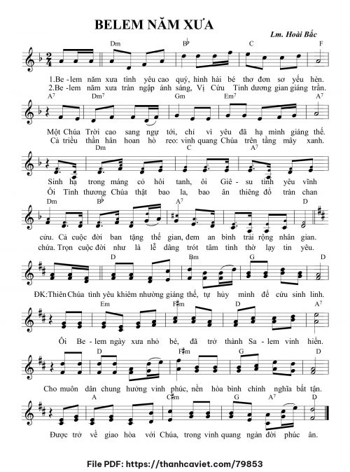 Belem năm xưa - Lm. Hoài Bắc, OP - trang 1