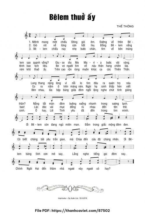 Belem thuở ấy - Thế Thông - trang 1
