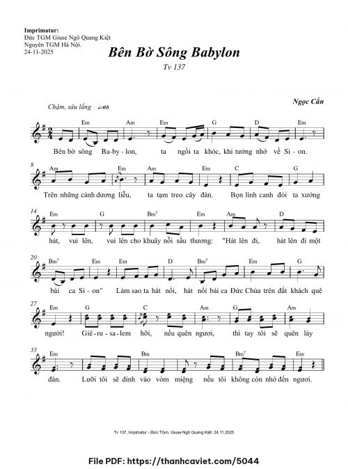 Bên bờ sông Babylon - Ngọc Cẩn - trang 1