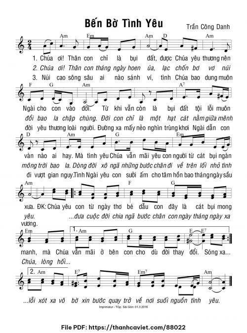 Bến bờ tình yêu - Trần Công Danh - trang 1