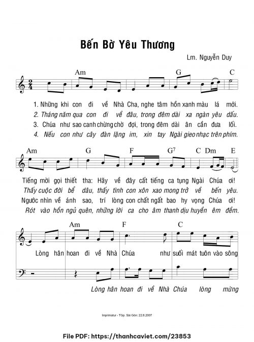 Bến bờ yêu thương - Lm. Nguyễn Duy - trang 1