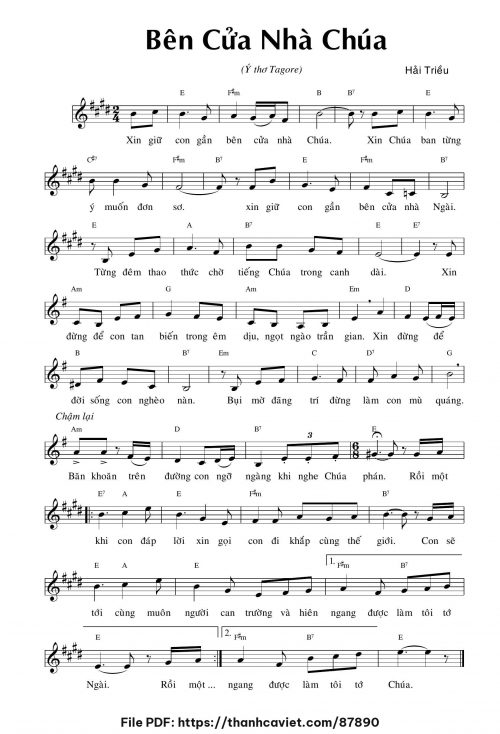 Bên cửa nhà Chúa - Hải Triều - trang 1