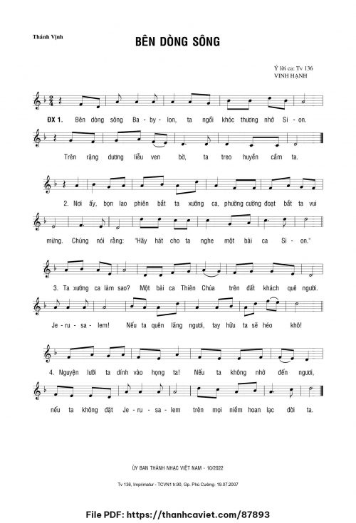 Bên dòng sông - Lm. Vinh Hạnh - trang 1