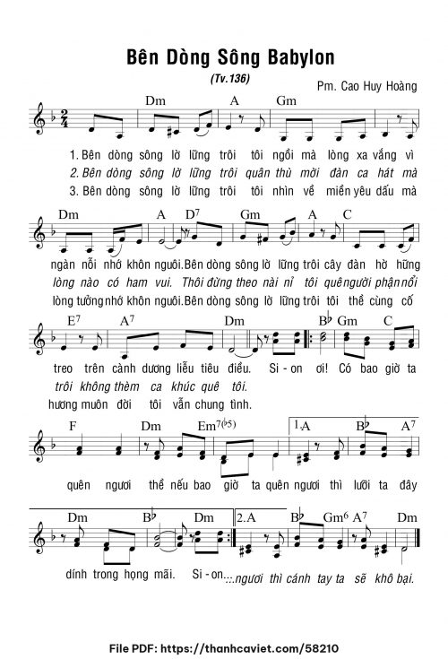 Bên dòng sông Babylon - Cao Huy Hoàng - trang 1