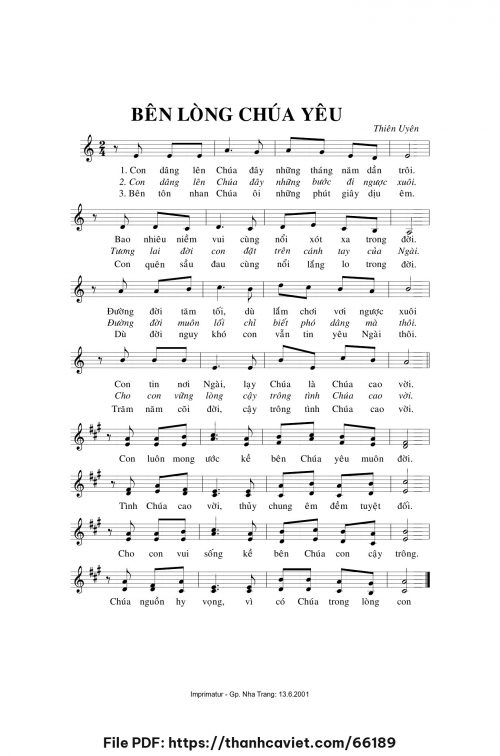 Bên lòng Chúa yêu - Sr. Thiên Uyên - trang 1
