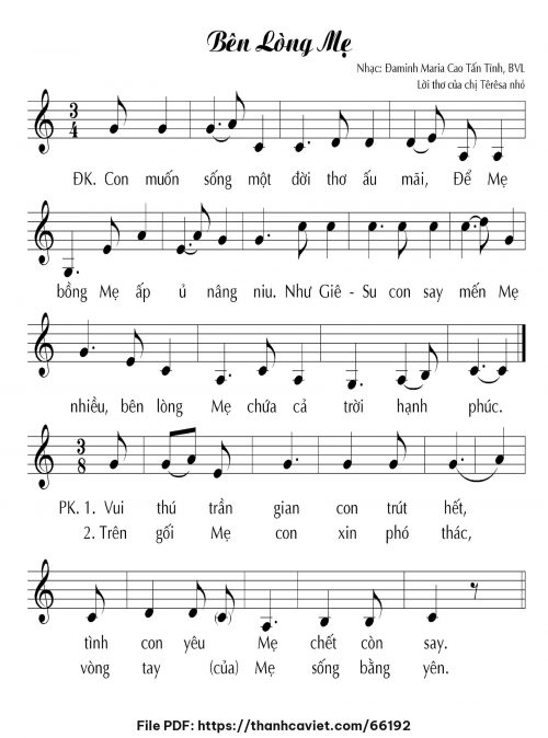 Bên lòng Mẹ - Cao Tấn Tình, BVL - trang 1