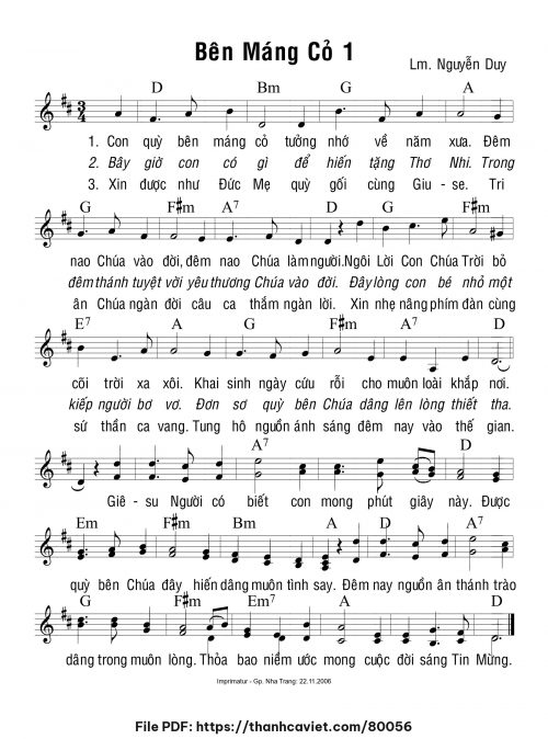 Bên máng cỏ 1 - Lm. Nguyễn Duy - trang 1