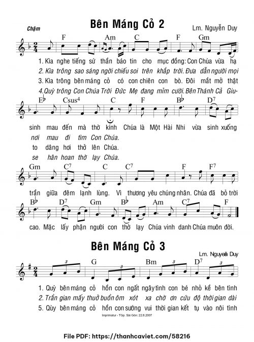 Bên máng cỏ 3 - Lm. Nguyễn Duy - trang 1