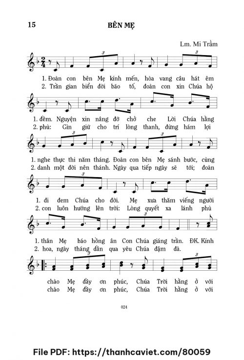 Bên Mẹ - Lm. Mi Trầm - trang 1