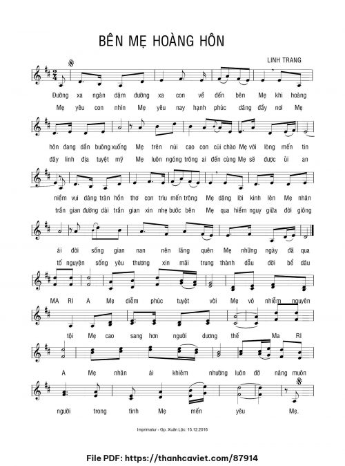 Bên Mẹ hoàng hôn - Linh Trang - trang 1