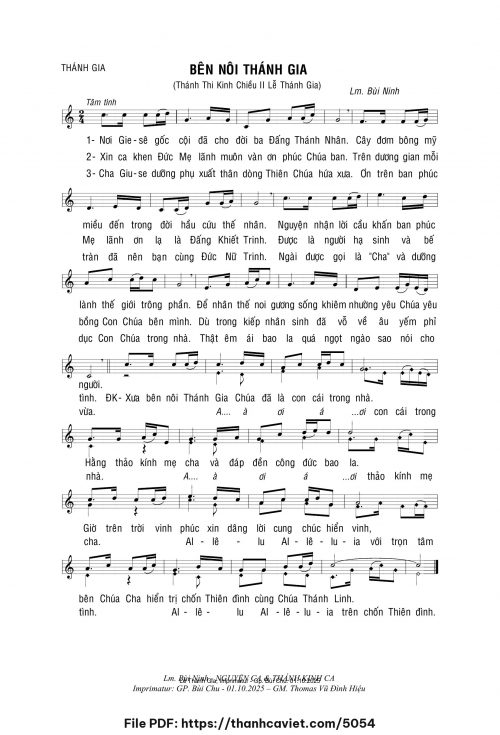 Bên nôi Thánh Gia - Lm. Bùi Ninh - trang 1