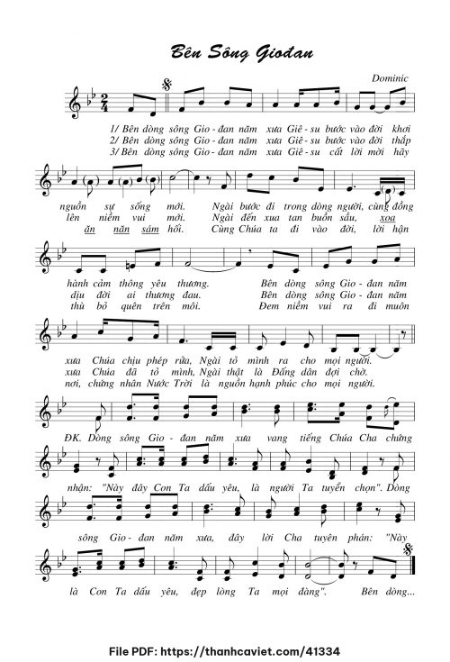 Bên sông Giodan - Lm. Dominic - trang 1