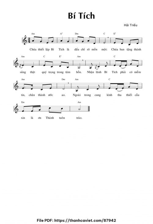Bí Tích - Hải Triều - trang 1