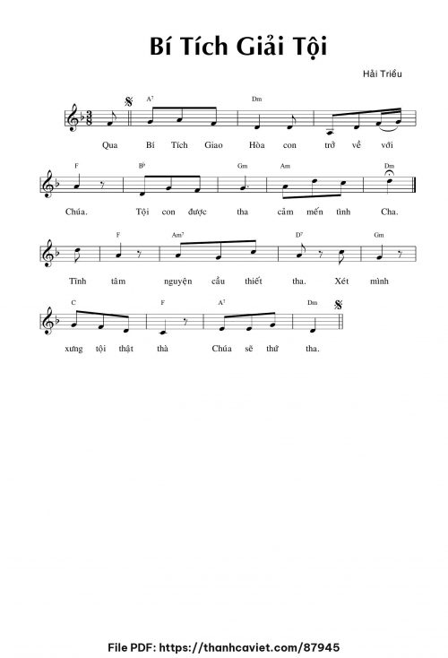 Bí tích Giải Tội - Hải Triều - trang 1