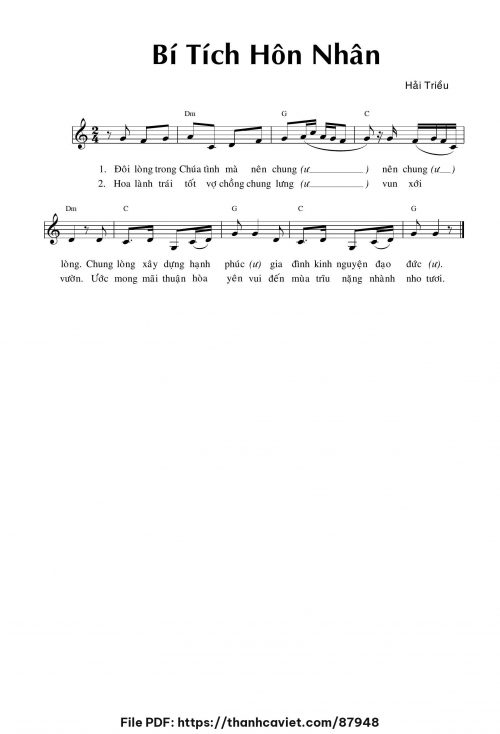 Bí tích Hôn Nhân - Hải Triều - trang 1