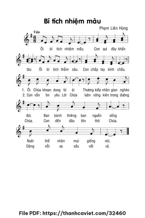 Bí tích nhiệm mầu - Lm. Phạm Liên Hùng - trang 1