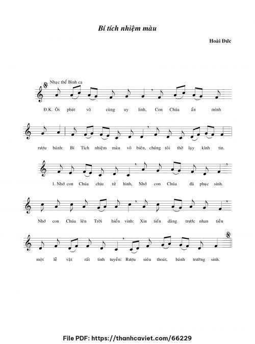 Bí tích nhiệm mầu - Lm. Hoài Đức - trang 1
