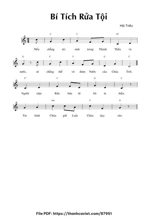 Bí tích Rửa Tội - Hải Triều - trang 1