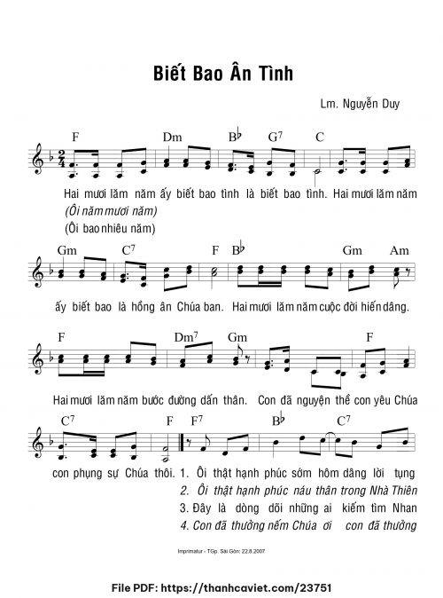 Biết bao ân tình - Lm. Nguyễn Duy - trang 1