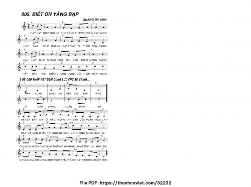 Biết ơn Yàng Bạp - Lm. Quang Uy - trang 1