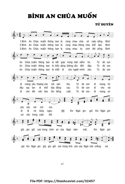 Bình an Chúa muốn - Lm. Từ Duyên - trang 1