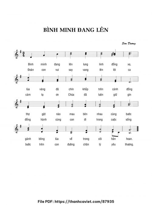 Bình minh đang lên - Sơn Dương - trang 1