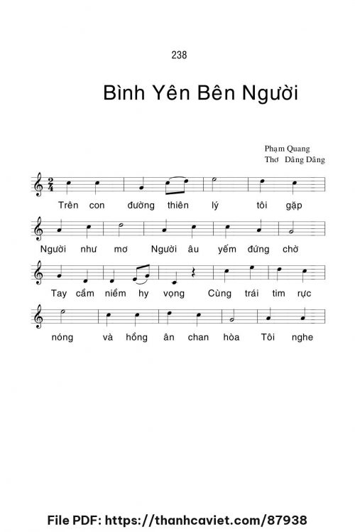 Bình yên bên Người - Lm. Phạm Quang, OP - trang 1