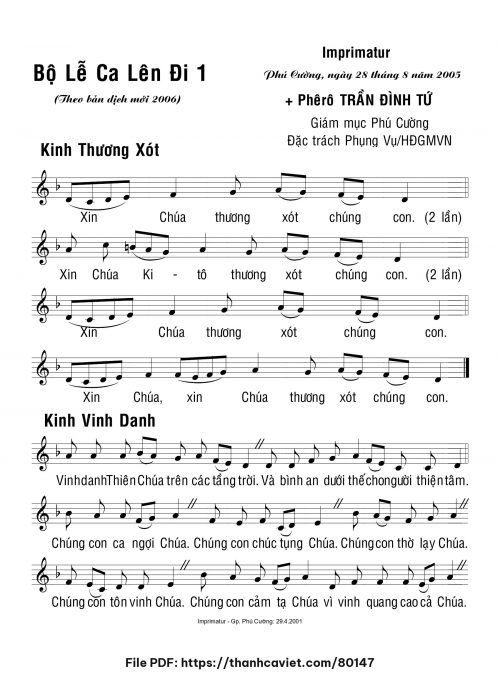 Bộ lễ Ca lên đi 1 - Lm. Kim Long - trang 1
