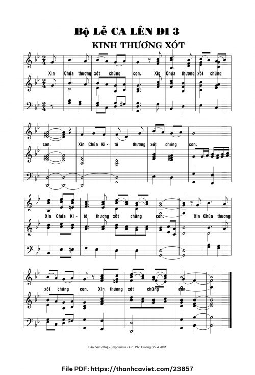 Bộ lễ Ca lên đi 3 - Lm. Kim Long - trang 1