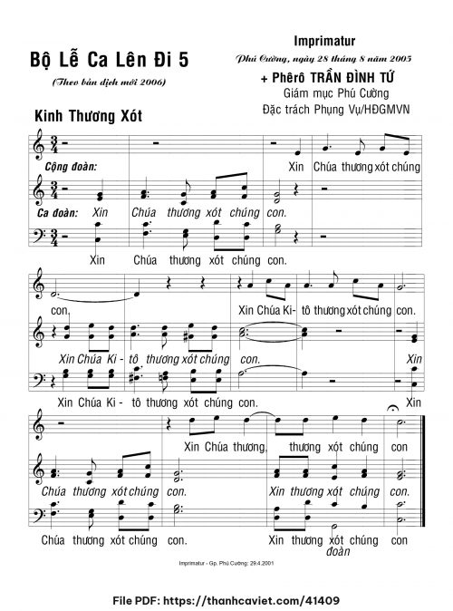 Bộ lễ Ca lên đi 5 - Lm. Kim Long - trang 1