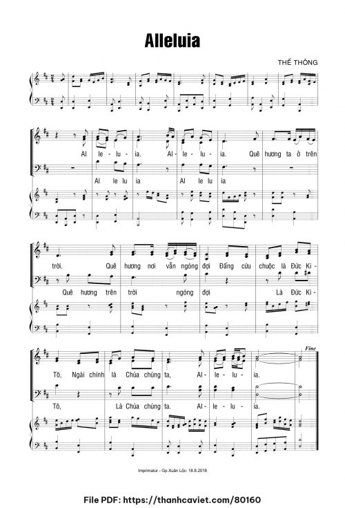 Bộ Lễ Cầu Hồn – Alleluia - Thế Thông - trang 1