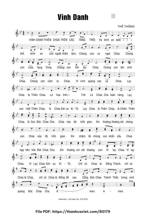 Bộ Lễ Deus Caritas Est – Kinh vinh danh - Thế Thông - trang 1