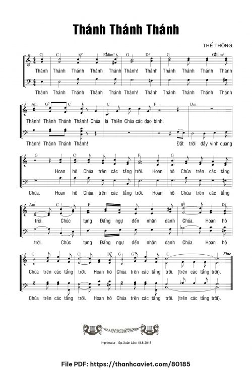 Bộ Lễ Deus Caritas Est – Thánh Thánh Thánh - Thế Thông - trang 1